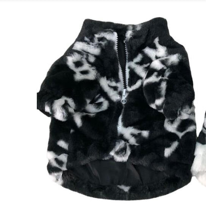Dog Fur Coat Thickened Pet Fashion Brand Clothing