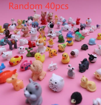 Simulation Bunny Duck Puppy Kitten Miniature Model Ornament