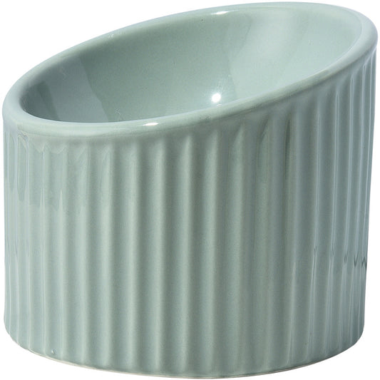 Elevated Cat Bowls Raised Cat Bowl For Indoor Cats Tilted Ceramic Elevated Food Or Water Bowls Anti Vomit Whisker Friendly Bowls Round Shape