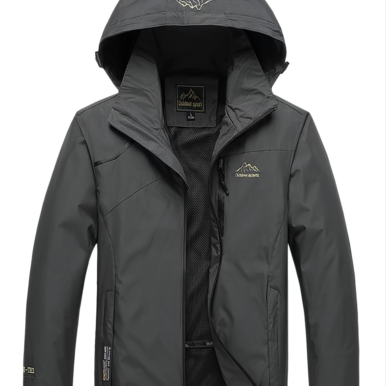 Mens Premium Waterproof Rain Jacket - Durable & Breathable Windbreaker with Adjustable Hood - Ideal for Hiking, Travel, and Outdoor Adventures