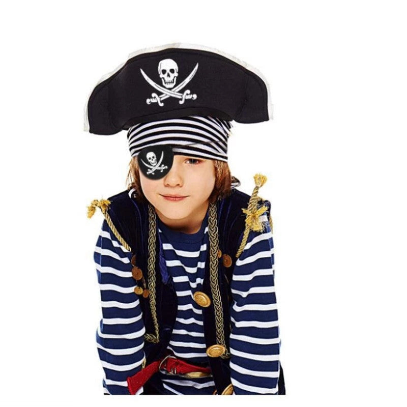 New Halloween Pirate Eye Mask Caribbean Pirate Hat Dress Up
