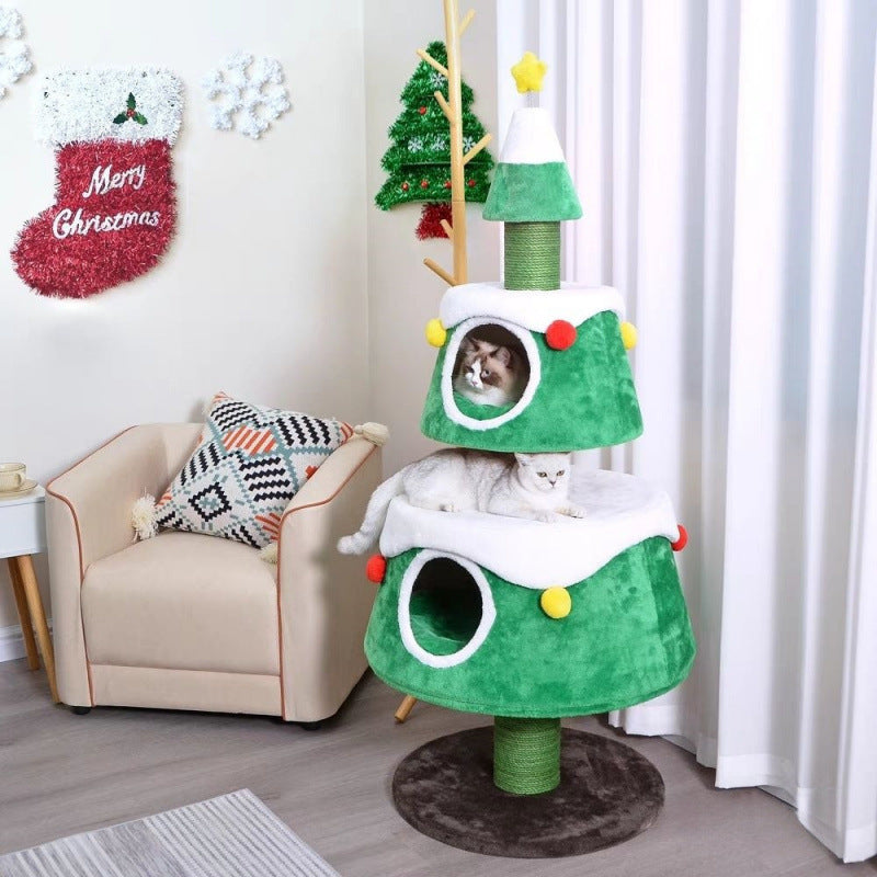 Pet Christmas Oversized Cat Nest Cat Tree Integrated Cat Climbing