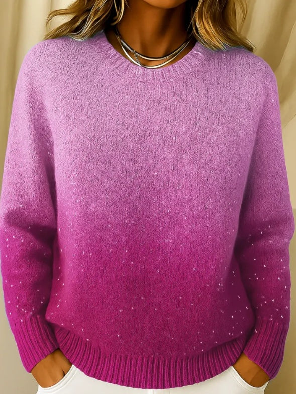 Pattern Element 3D Digital Printing Loose Casual Raglan Sweater