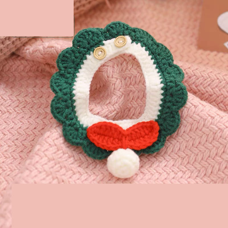 Braided Collar For Pet Cat Cozy Slobber Scarf