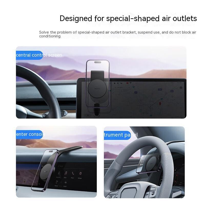 15W Magnetic Wireless Car Charger - Bendable Phone Holder Mount