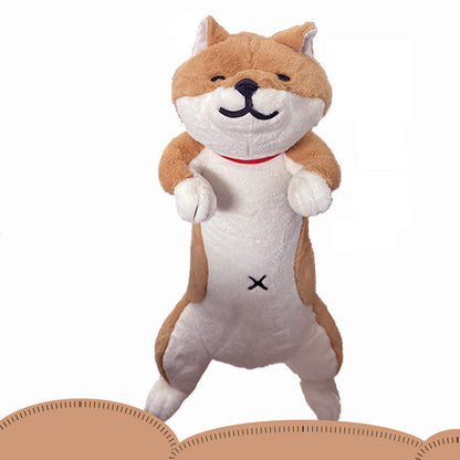 Shiba Inu Plush Pillow - Soft Cartoon Dog Stuffed Animal Toy