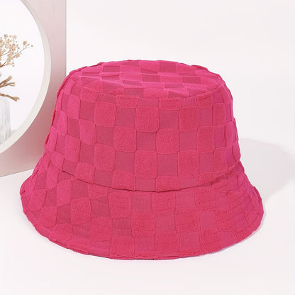 Premium Plaid Bucket Hat - Unisex Trendy Fisherman Cap | Breathable Cotton Casual Hat for Men & Women