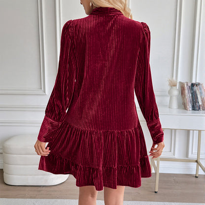 Elegant Velvet Dress European And American Evening Party Women