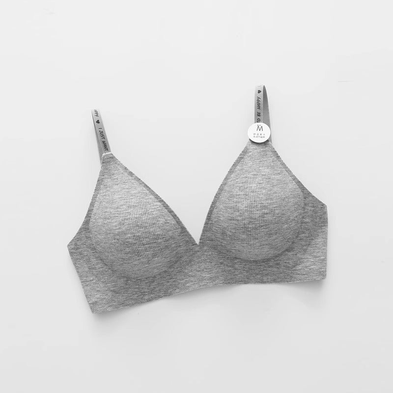 Womens Laid-Back Style Wireless Bra, Push-Up And Comfortable