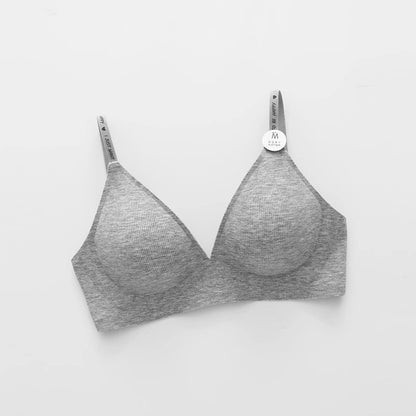 Womens Laid-Back Style Wireless Bra, Push-Up And Comfortable