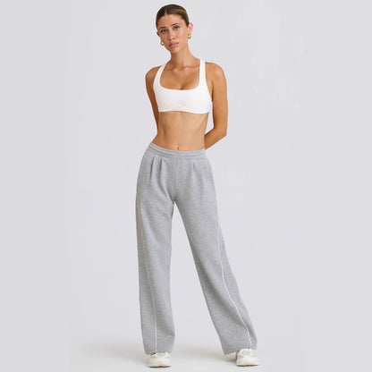 Women's Casual Striped Loose-fitting Fashionable Waist-cinching Wide-leg Pants