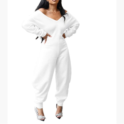 New Style European And American Women's Long-sleeve Athletic Hoodie Jumpsuit