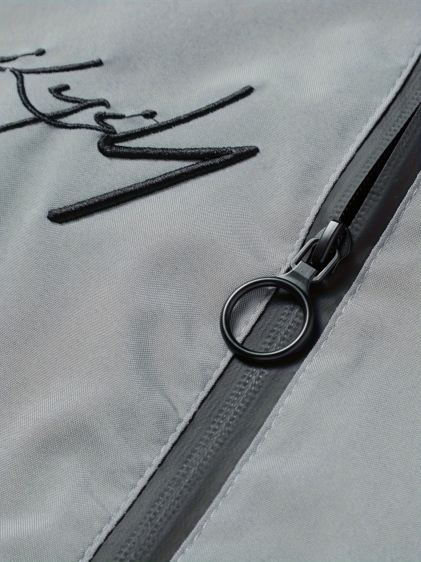 Men'S Letter Embroidered Casual Bomber Jacket