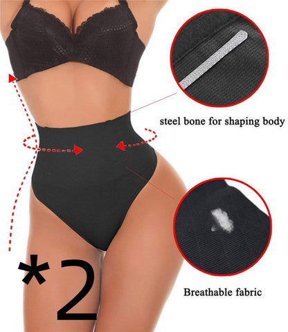 High-Waist Seamless Body Shaper Panties - Tummy Control Shapewear for Women