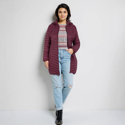 Women's Solid-Color Winter Cotton Padded Jacket