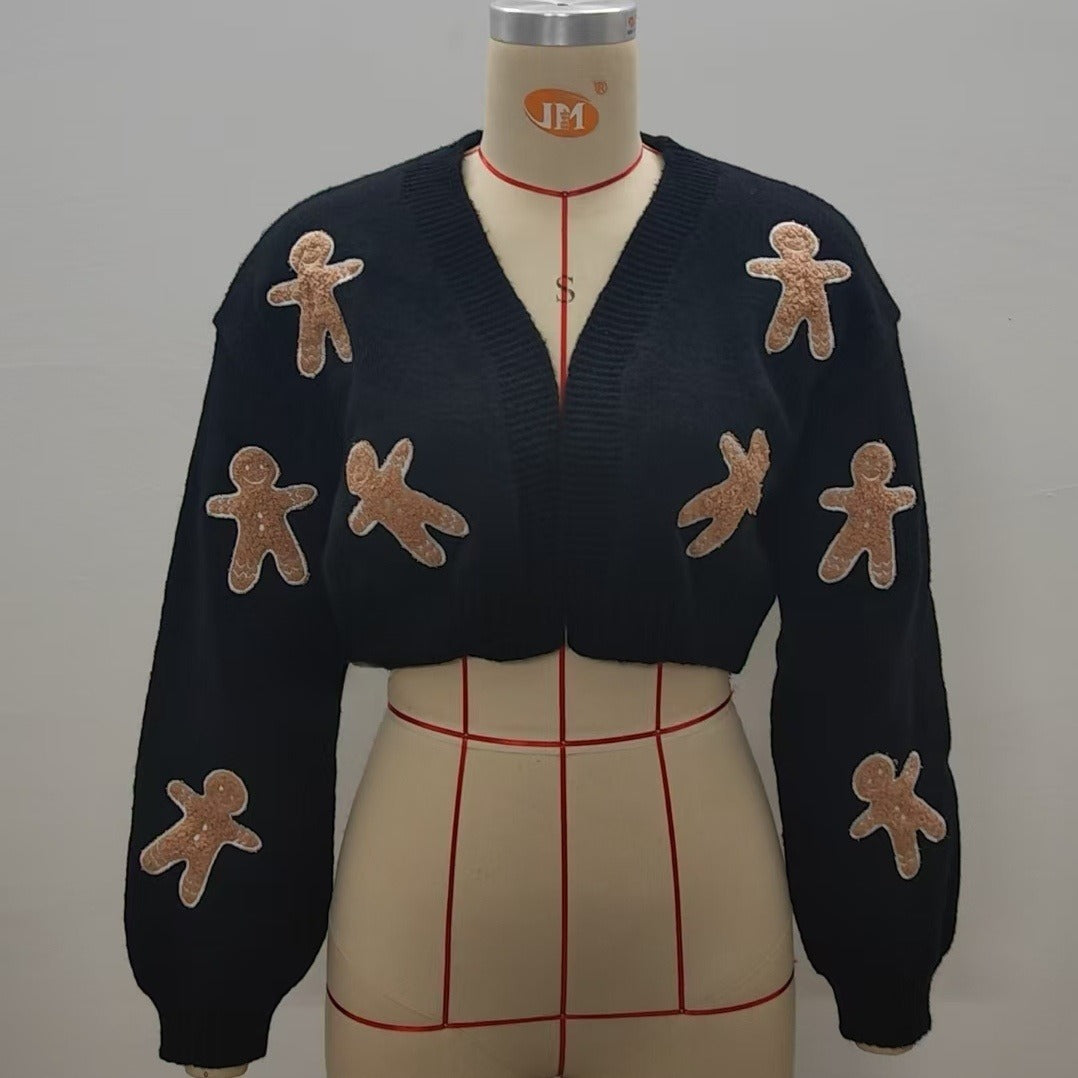 Short Coat Knitted Cardigan Women's Sweater