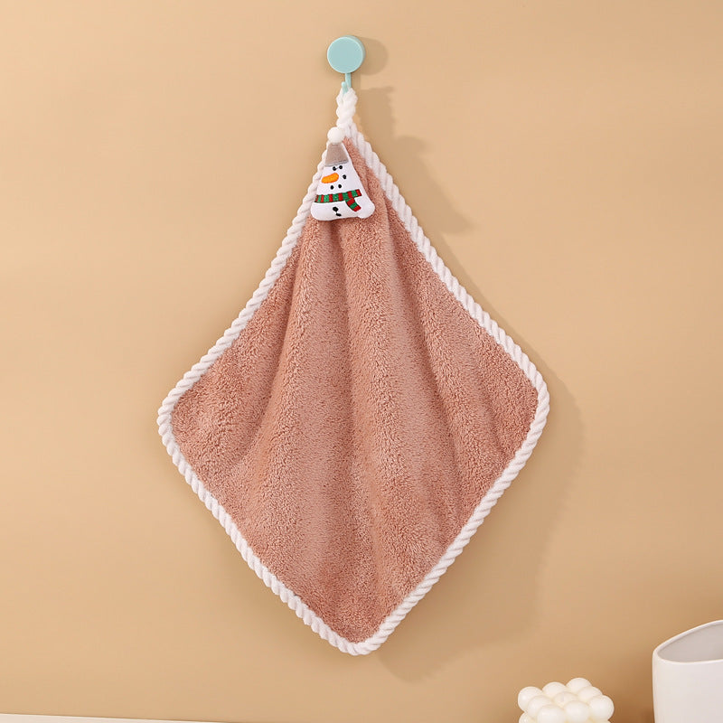 Coral Velvet Santa Wipes Hand Towels