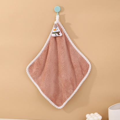 Coral Velvet Santa Wipes Hand Towels