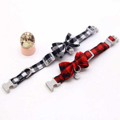 Cat Bell Collar Butterfly Bow Tie Pet Outing Optional Hand Holding Rope