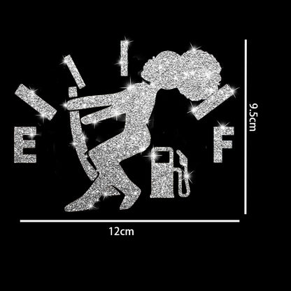 Cartoon Shiny African Woman Automobile Sticker