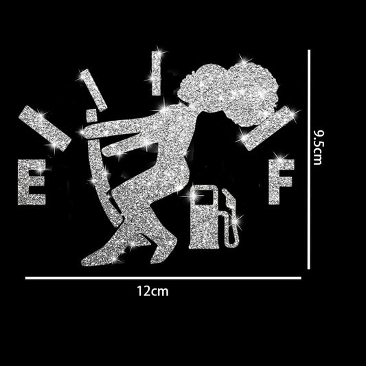 Cartoon Shiny African Woman Automobile Sticker