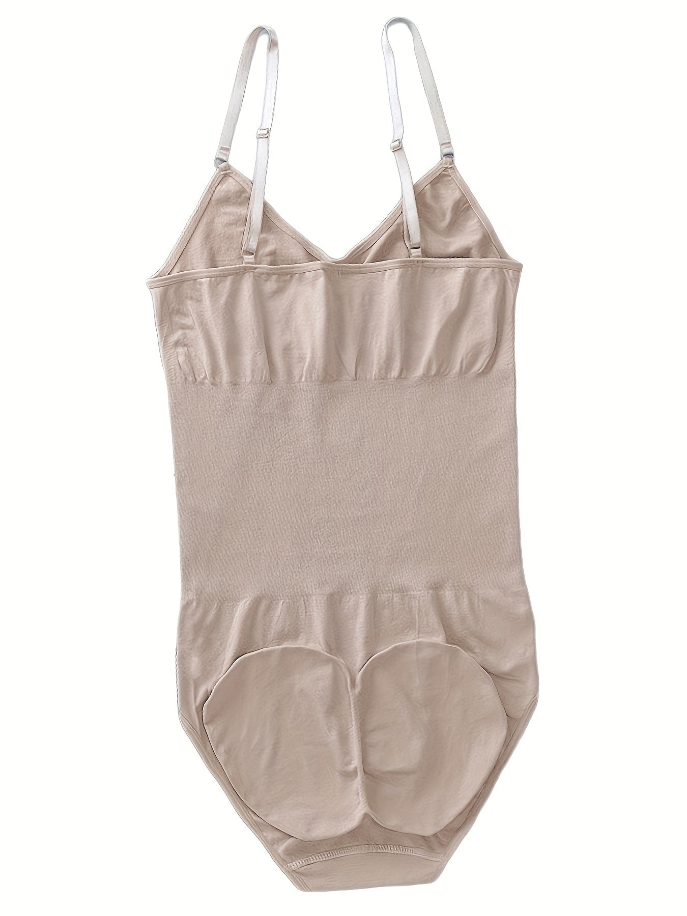 Women's Seamless Knit Bodysuit, Polyamide 85% Elastane 15%, Solid Color, No Padding, Chest Support Sling, Crotch Buckle Waist Pulling Hip Pants