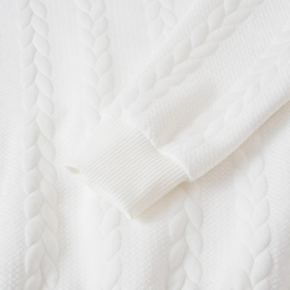 Strickpullover für Herren, einfarbig, modisch, Jacquardmuster, hoher Kragen, warm