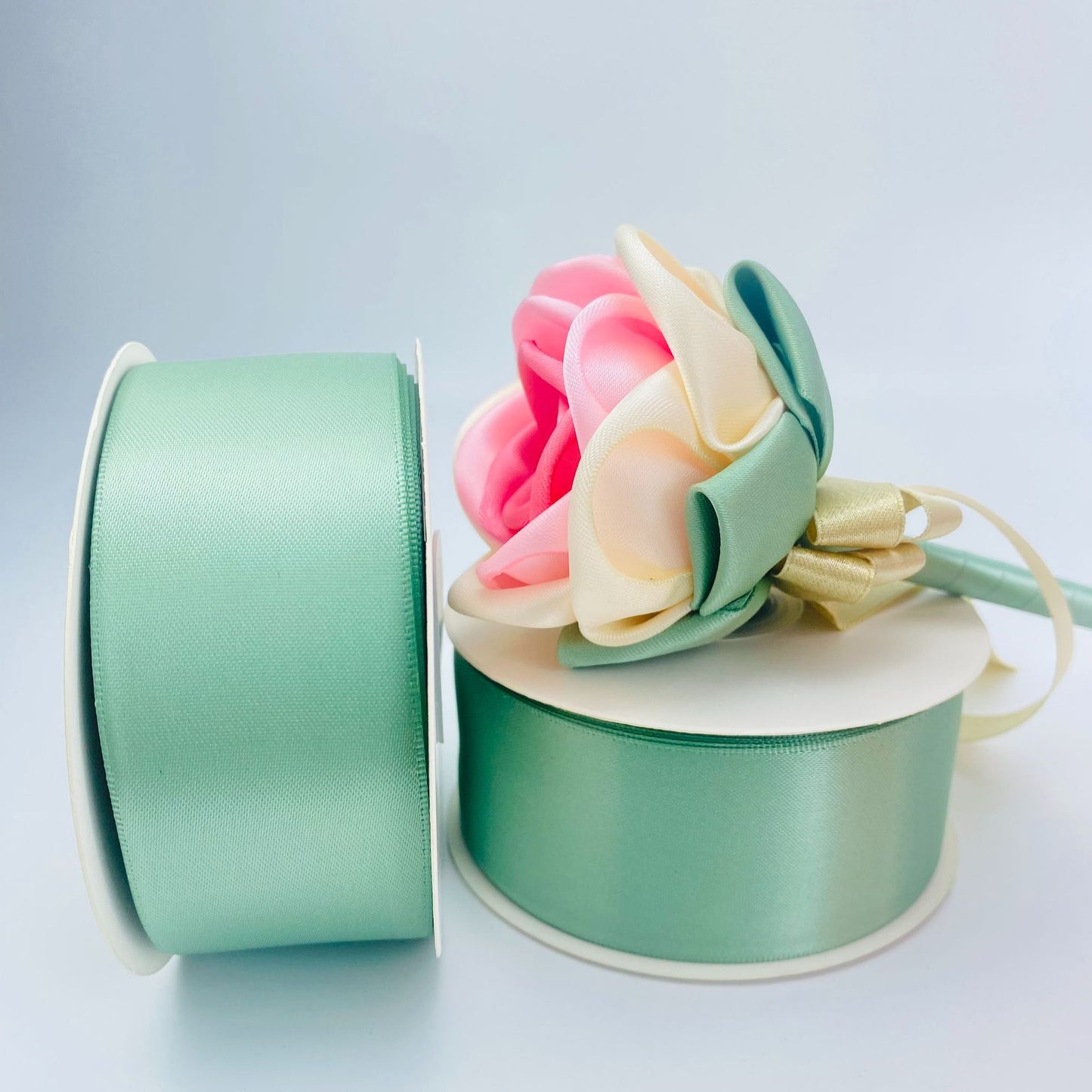 Double-sided Bright Thickened Dacron Ribbon Chinese Valentine's Day Bouquet Gift Box Package Ribbon