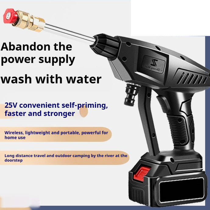 Wireless Lithium Battery Car Washing Gun Portable High Voltage