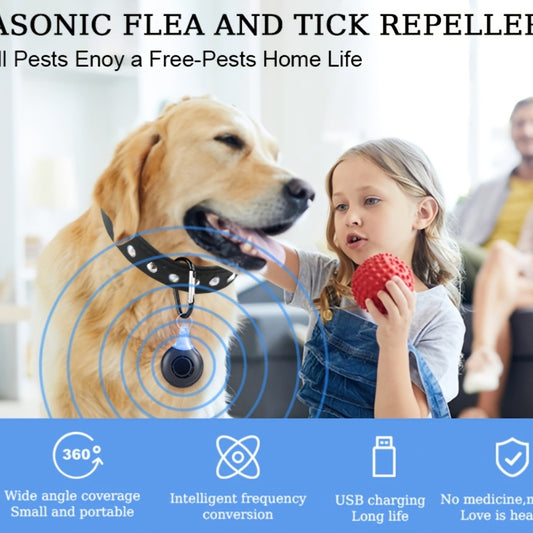 1pc Pet Repellent, Ultrasonic Repellent Ticks, Fleas, Nematodes, Cats And Dogs Outside The Body To Prevent Insects, Take Care Of Pet To Prevent Pests, With Its Mother No Longer Object To My Pet, With Its Own Safety Warning Ni