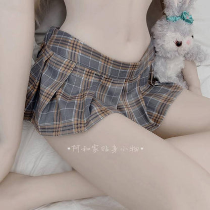 Sexy Women's Unlined Pleated Skirt