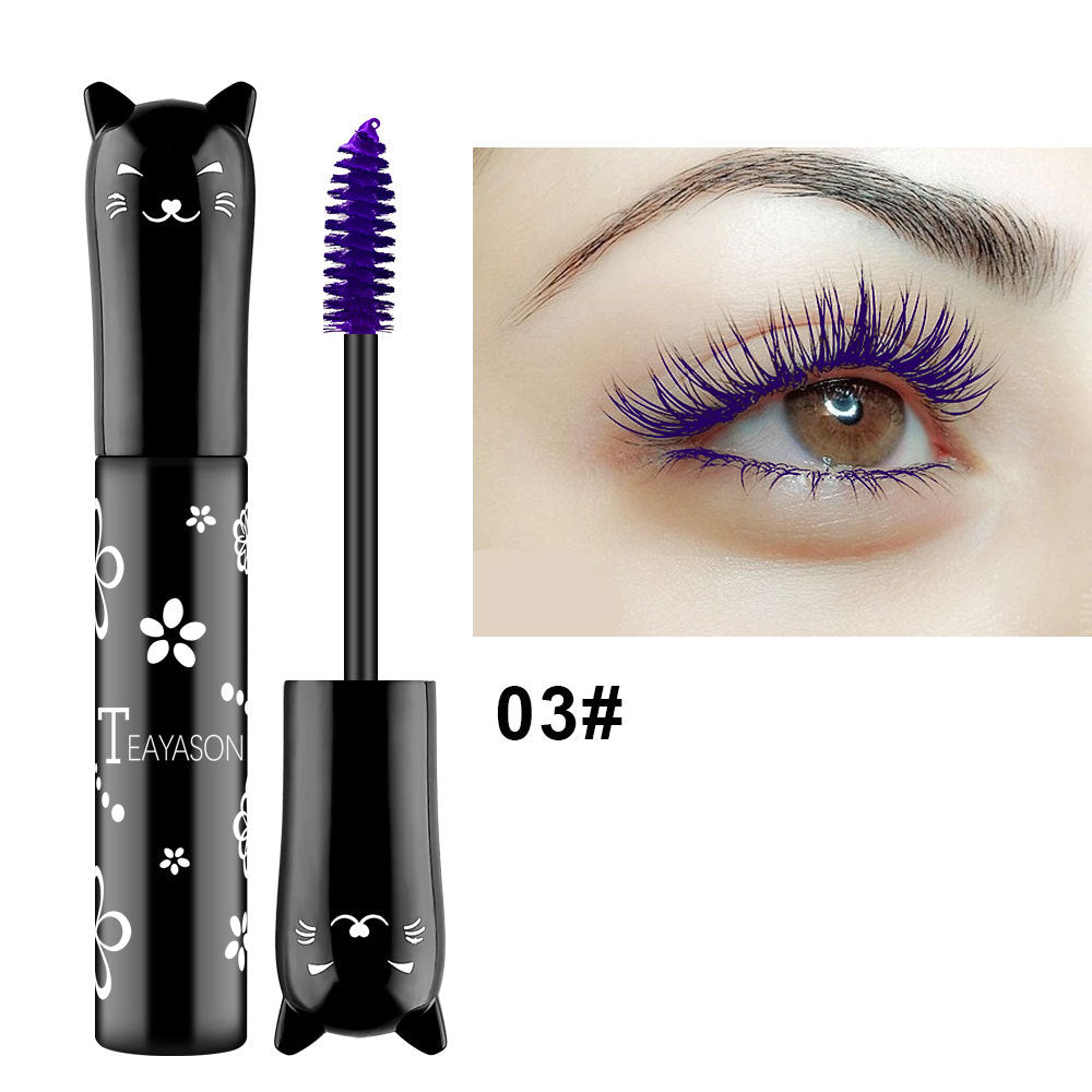 TEAYSON 4D Fiber Mascara - Waterproof Long-Lasting Cat Eye Eyeliner & Volumizing Mascara Set with Plant Squalane