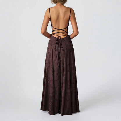 Elegant Vacation Strapless Maxi Dress Floral-print Dress
