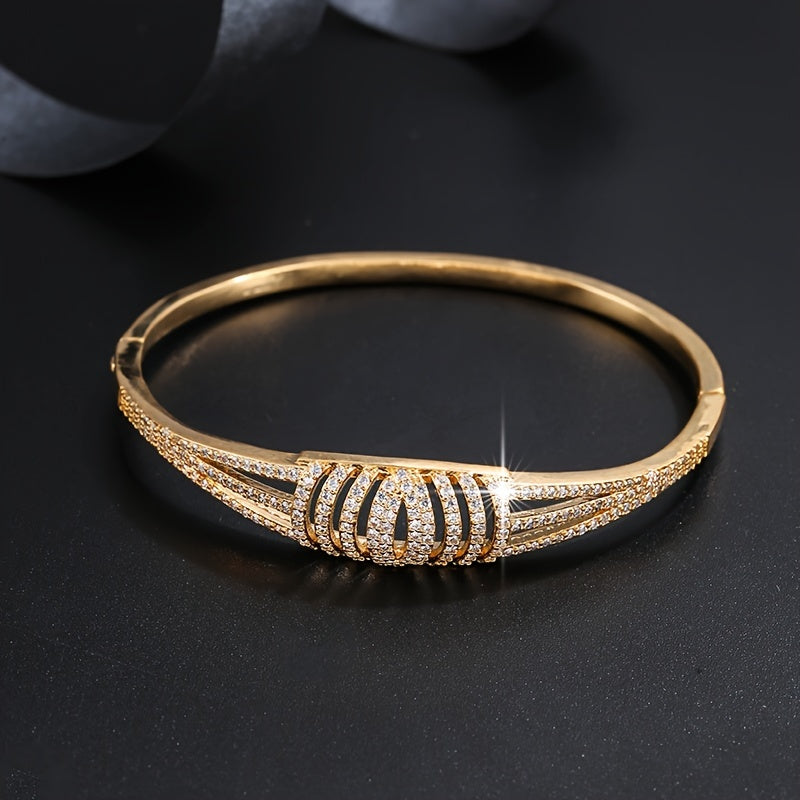 Fashion Hollow Out Inlaid Zircon Bracelet Simple Personality Creative Bracelet