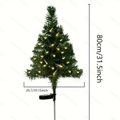 Solar-powered Christmas Cedar Tree Lights For Outdoor Lawn Decoration