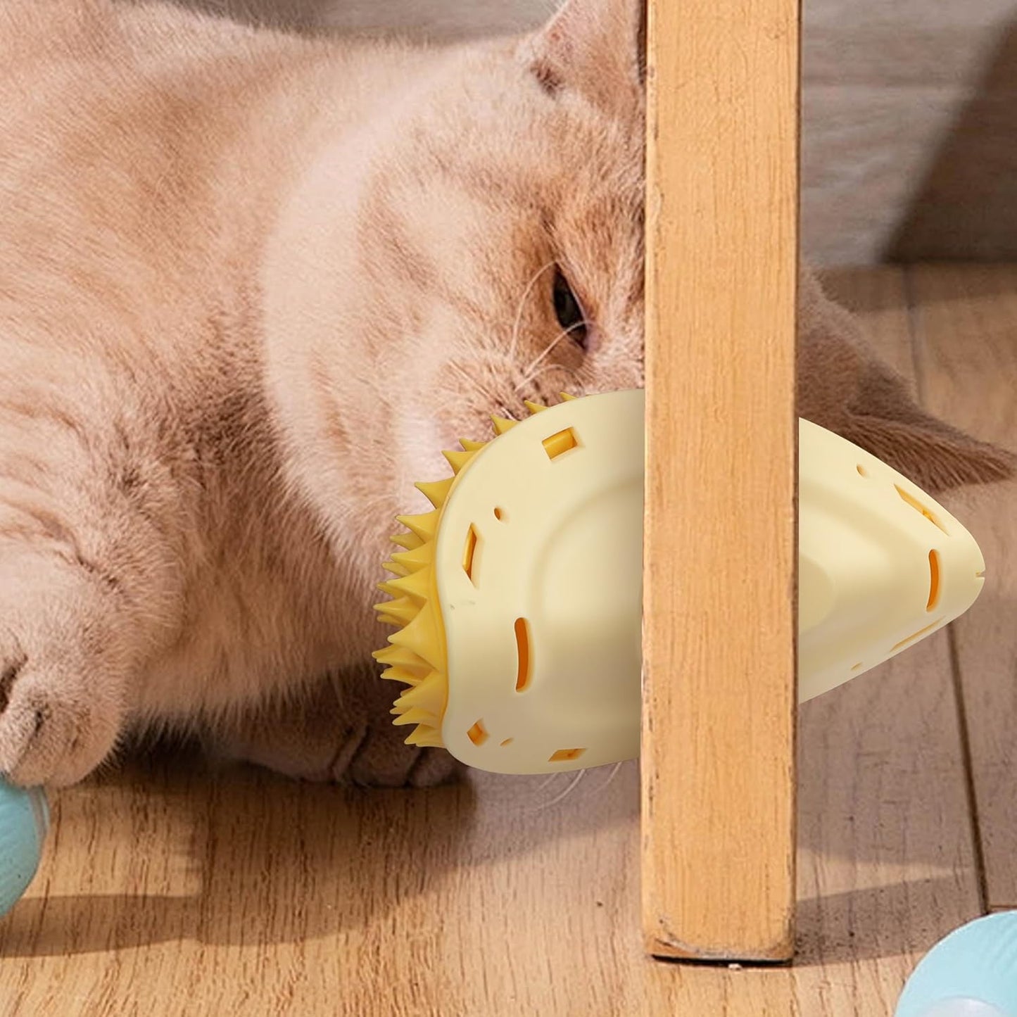 Cat Corner Scratcher Durian Shaped Corner Tickler Cat Mint Self Groomer Toy Kittens Wall Corner Massage Comb Scratcher Board For Indoor Cats