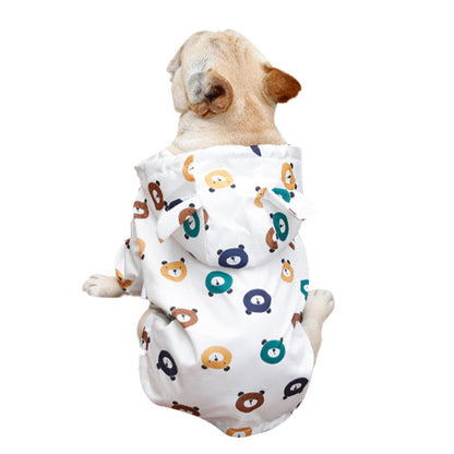 French Raincoat Puppy Waterproof Bear Clothes