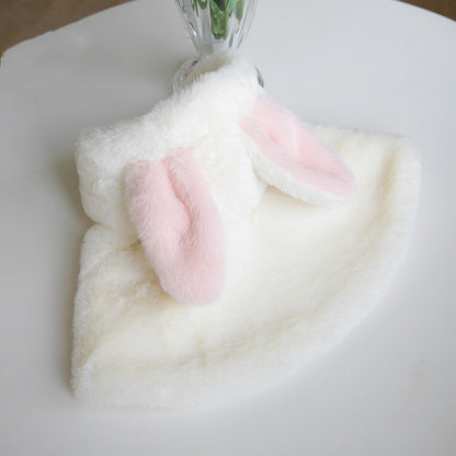 Autumn And Winter Fluffy Rabbit Modeling Pet Costume Warm Cape Cloak New Year Dogs And Cats Pet Clothes