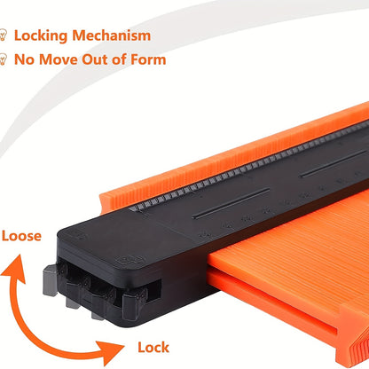 GOXAWEE Contour Gauge Profile Tool, 5Inch/10Inch Adjustable Lock, Precisely Copy Irregular Shape Duplicator For Flooring, Construction, Carpenter, DIY Handyman
