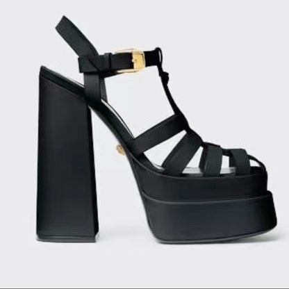 Summer Thick Heels High Heels Fish Mouth Europe And The United States