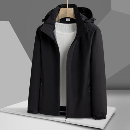 Women's Autumn and Winter Outdoor Sports Casual Warm Fleece Lined Windproof Stand Collar Jacket