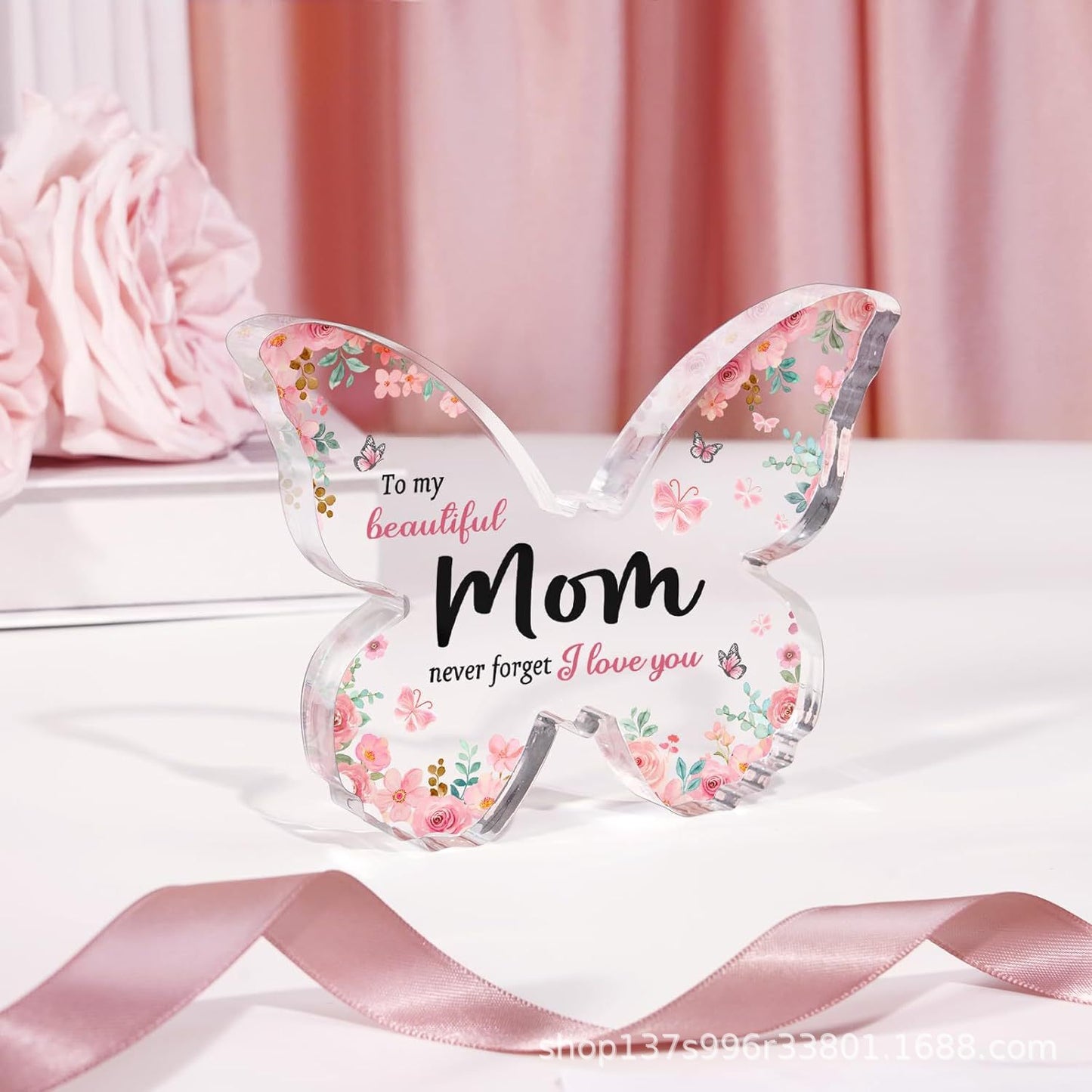 New Gift For Mother's Day Transparent Acrylic Butterfly Creative Desktop Decoration