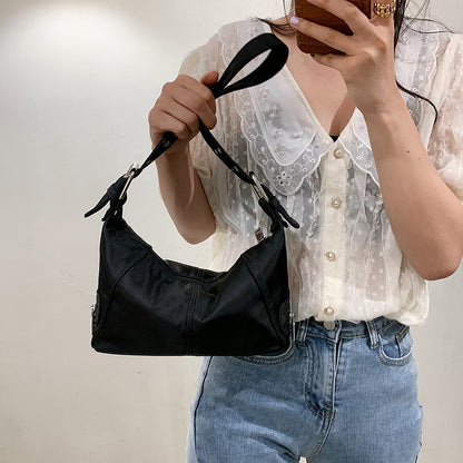 Fashion Retro Solid Color One Shoulder New Western Style All-matching Underarm Women's Bag