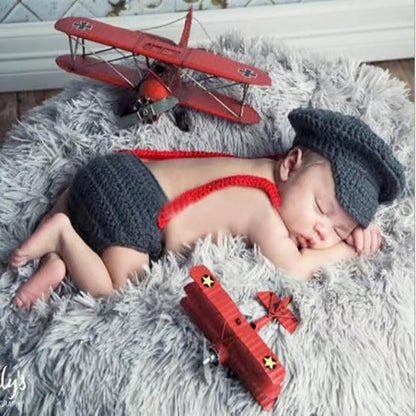 Hand-knitted Cartoon Animal-shaped Newborn Photography Outfits