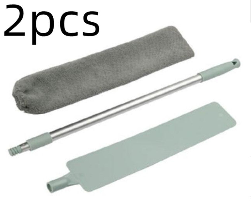 Premium Extendable Gap Cleaning Brush - Under Bed Duster with Microfiber Cloth | Hard-to-Reach Dust Removal Tool