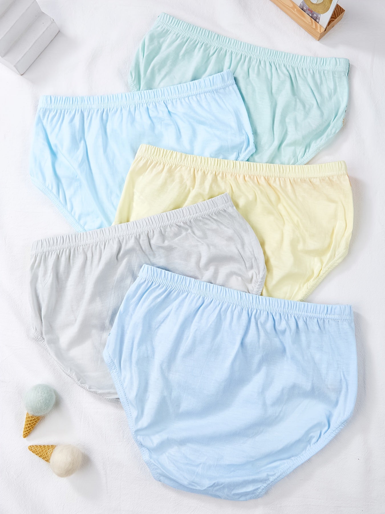 5pcs Boys Dinosaur Paradise Print Boxer Briefs Soft Cotton Comfortable Underwear