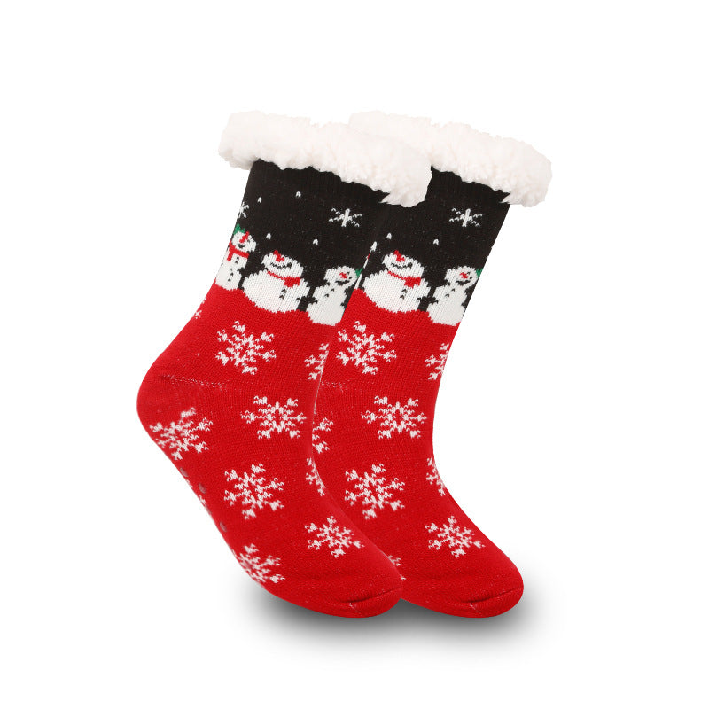 Christmas Women's Thickened Fleece-lined Room Socks