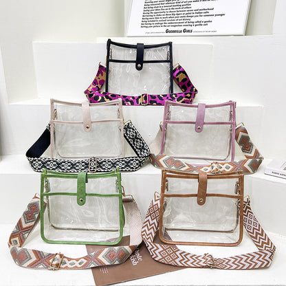 Women's Shoulder Candy Color Transparent Small Square Bag