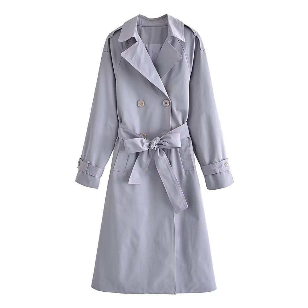 Double Breasted Mid-length Trench Coat
