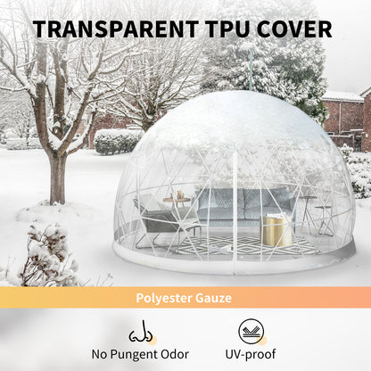 VEVOR Bubble Tent Garden Igloo 9.5/12ft With LED PVC Cover Geodesic Greenhouse Dome for Outdoor Sunbubble Backyard Bubble House